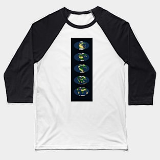 Pangaea break-up, global maps (C046/3483) Baseball T-Shirt